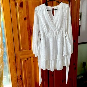 A size small white with black polka dots dress